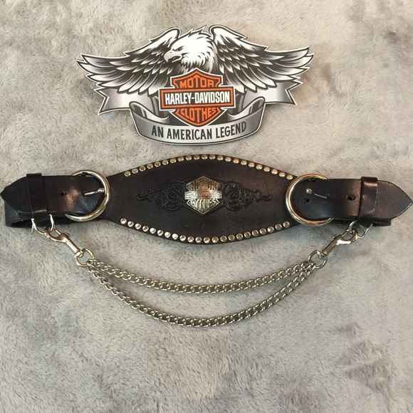 Harley-Davidson Accessories - Vintage Wide Leather Harley Belt
